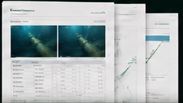 Inspection reports with pipeline photos, tables, and charts.